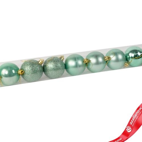 Фото 3: Набор шаров в тубе 10шт. (пластик), D6см, мятный