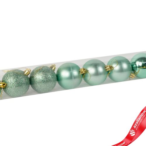 Фото 5: Набор шаров в тубе 10шт. (пластик), D6см, мятный