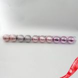 Маленькое фото 1: Набор шаров в тубе 10шт. (пластик), D6см, розовое золото