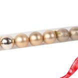 Маленькое фото 5: Набор шаров в тубе 10шт. (пластик), D6см, шампань