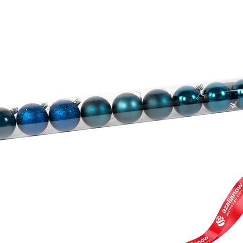 Фото 2: Набор шаров в тубе 10шт. (пластик), D6см, синий