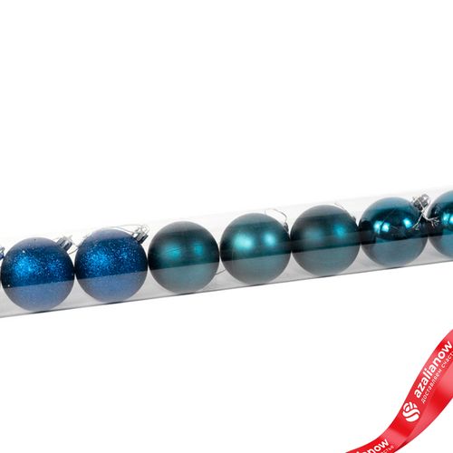 Фото 4: Набор шаров в тубе 10шт. (пластик), D6см, синий