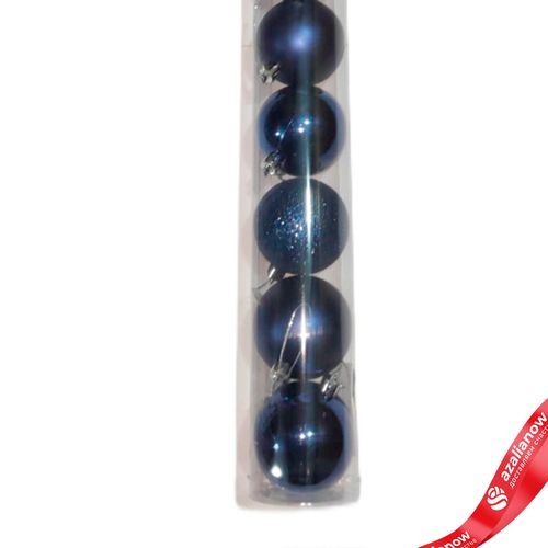 Фото 5: Набор шаров в тубе 10шт. (пластик), D6см, темно-синий