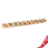 Маленькое фото 1: Набор шаров в тубе 10шт. (пластик), D6см, золотой