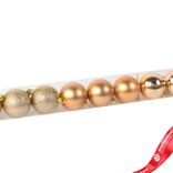 Маленькое фото 4: Набор шаров в тубе 10шт. (пластик), D6см, золотой