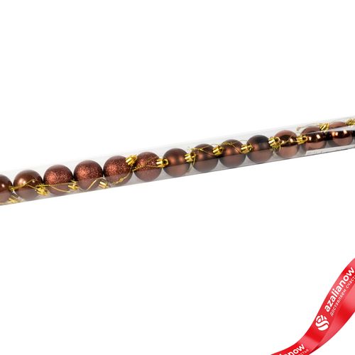 Фото 2: Набор шаров в тубе 16шт. (пластик), D4см, коричневый