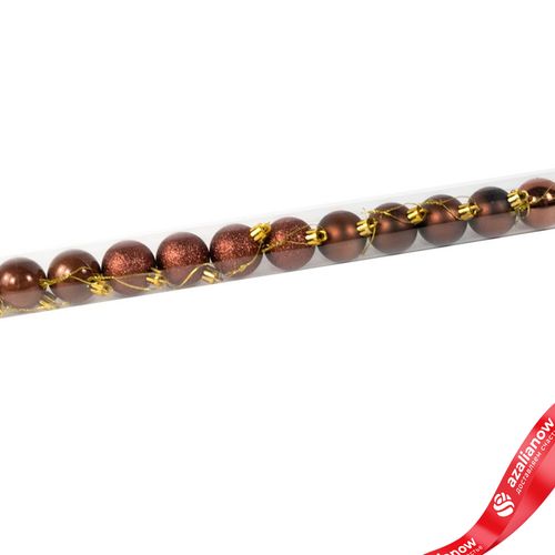 Фото 3: Набор шаров в тубе 16шт. (пластик), D4см, коричневый