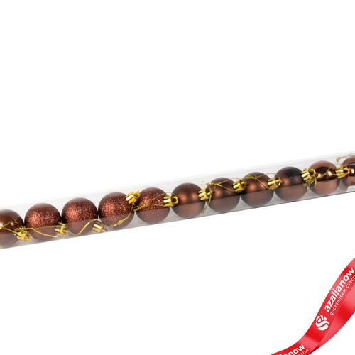 Фото 4: Набор шаров в тубе 16шт. (пластик), D4см, коричневый