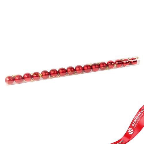 Набор шаров в тубе 16шт. (пластик), D4см, красный