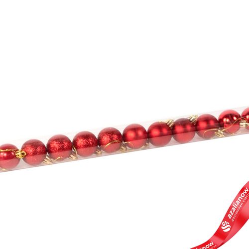 Фото 4: Набор шаров в тубе 16шт. (пластик), D4см, красный