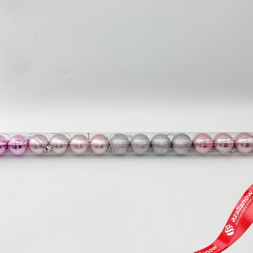 Фото 2: Набор шаров в тубе 16шт. (пластик), D4см, розовое золото