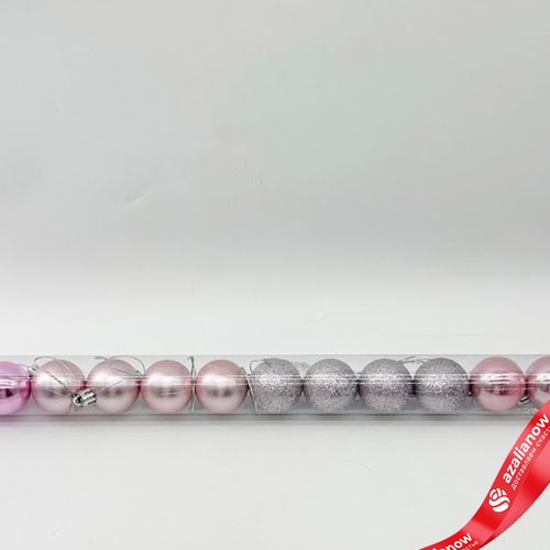 Фото 4: Набор шаров в тубе 16шт. (пластик), D4см, розовое золото