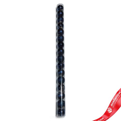 Набор шаров в тубе 16шт. (пластик), D4см, темно-синий