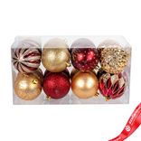 Маленькое фото 1: Набор шаров 16шт. (пластик), D8см, красный