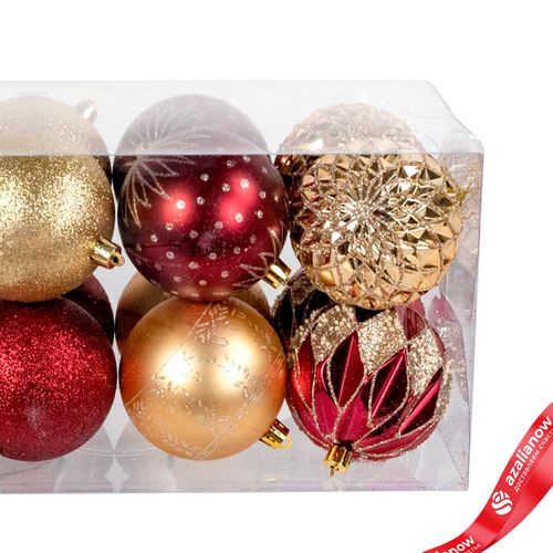 Фото 4: Набор шаров 16шт. (пластик), D8см, красный