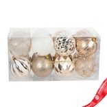 Маленькое фото 1: Набор шаров 16шт. (пластик), D8см, шампань