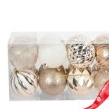 Маленькое фото 2: Набор шаров 16шт. (пластик), D8см, шампань