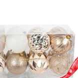 Маленькое фото 3: Набор шаров 16шт. (пластик), D8см, шампань