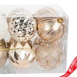 Маленькое фото 5: Набор шаров 16шт. (пластик), D8см, шампань