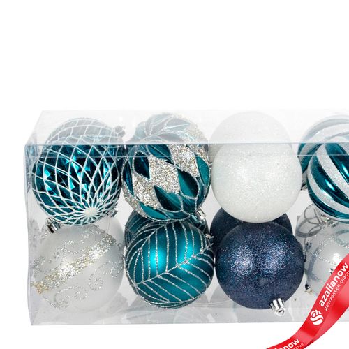 Фото 2: Набор шаров 16шт. (пластик), D8см, синий