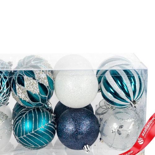 Фото 3: Набор шаров 16шт. (пластик), D8см, синий