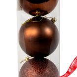 Маленькое фото 5: Набор шаров в тубе 3шт. (пластик), D10см, коричневый