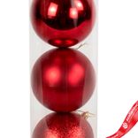 Маленькое фото 4: Набор шаров в тубе 3шт. (пластик), D10см, красный