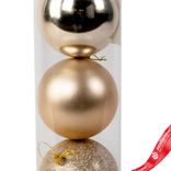 Маленькое фото 4: Набор шаров в тубе 3шт. (пластик), D10см, шампань