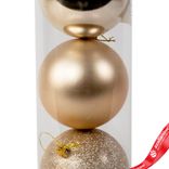 Маленькое фото 5: Набор шаров в тубе 3шт. (пластик), D10см, шампань