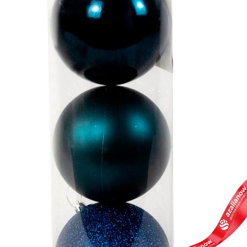 Фото 4: Набор шаров в тубе 3шт. (пластик), D10см, синий