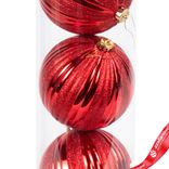 Маленькое фото 2: Набор шаров в тубе 3шт. (пластик), D15см, красный