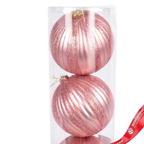 Фото 4: Набор шаров в тубе 3шт. (пластик), D15см, розовый