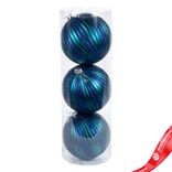 Маленькое фото 1: Набор шаров в тубе 3шт. (пластик), D15см, синий