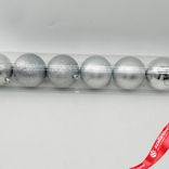 Маленькое фото 4: Набор шаров в тубе 8шт. (пластик), D8см, белый