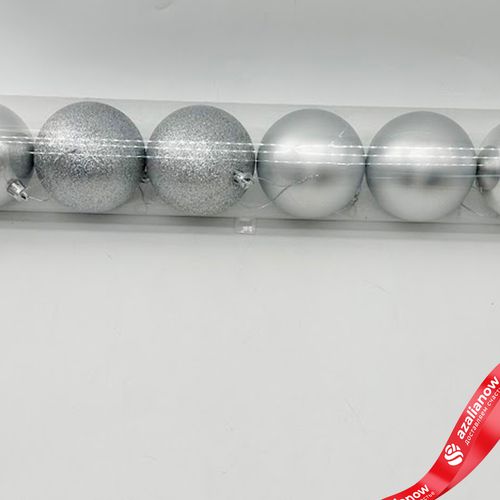 Фото 5: Набор шаров в тубе 8шт. (пластик), D8см, белый