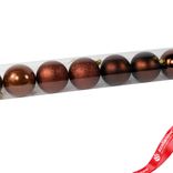 Маленькое фото 3: Набор шаров в тубе 8шт. (пластик), D8см, коричневый