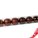 Маленькое фото 4: Набор шаров в тубе 8шт. (пластик), D8см, коричневый