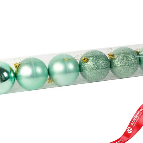 Фото 5: Набор шаров в тубе 8шт. (пластик), D8см, мятный