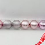 Маленькое фото 4: Набор шаров в тубе 8шт. (пластик), D8см, розовое золото