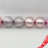 Маленькое фото 5: Набор шаров в тубе 8шт. (пластик), D8см, розовое золото