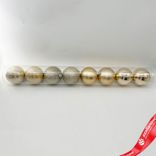 Маленькое фото 1: Набор шаров в тубе 8шт. (пластик), D8см, шампань