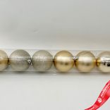 Маленькое фото 4: Набор шаров в тубе 8шт. (пластик), D8см, шампань