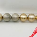 Маленькое фото 5: Набор шаров в тубе 8шт. (пластик), D8см, шампань