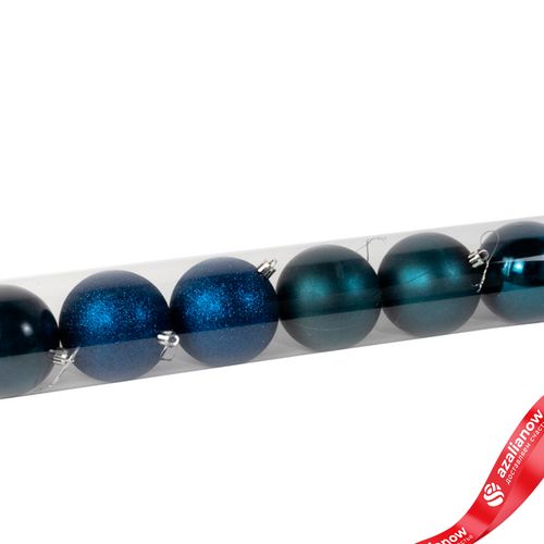 Фото 4: Набор шаров в тубе 8шт. (пластик), D8см, синий