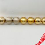 Маленькое фото 2: Набор шаров в тубе 8шт. (пластик), D8см, золотой