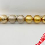 Маленькое фото 3: Набор шаров в тубе 8шт. (пластик), D8см, золотой