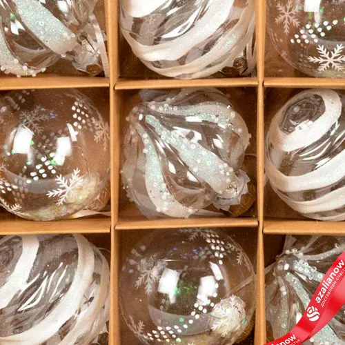 Фото 3: Набор шаров 9шт. (пластик), D8см, белый