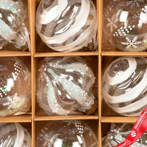 Фото 4: Набор шаров 9шт. (пластик), D8см, белый