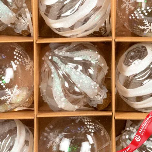 Фото 5: Набор шаров 9шт. (пластик), D8см, белый