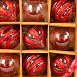 Маленькое фото 2: Набор шаров 9шт. (пластик), D8см, красный